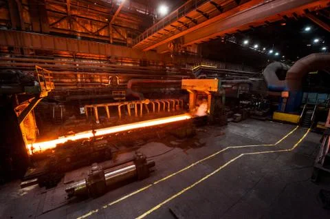 The production process in the rolling mill Stock Photos