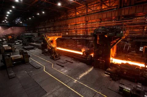 The production process in the rolling mill Stock Photos