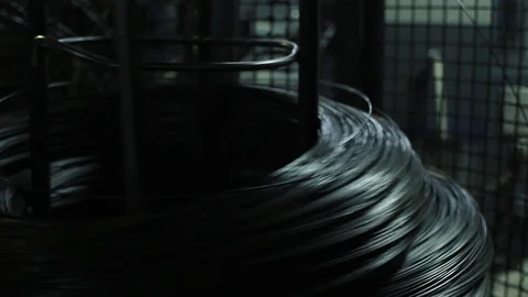 Production process of steel frames of upholstered furniture Stock Footage 87646791