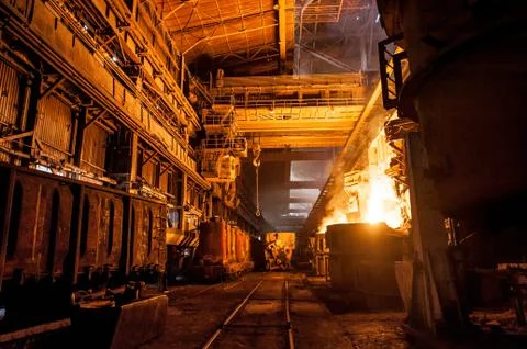 Production process in the steel mill Stock Photos