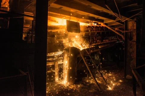 The production process at the steel mill Stock Photos