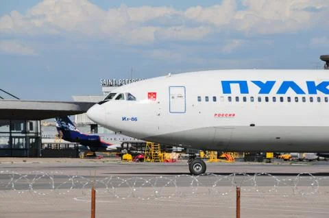 Production processes in airport infrastructure Stock Photos
