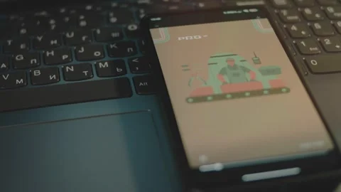 Production Processes inscription on smartphone screen. Graphic presentation of Stock Footage 270938722