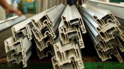 Production of pvc windows, male worker p... | Stock Video | Pond5