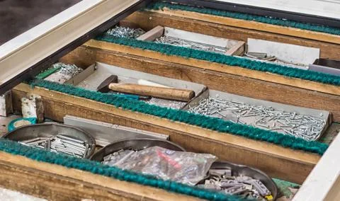 Production of pvc windows, tools for assembling frames and pvc windows, hammer Stock Photos