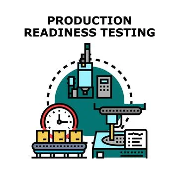 Production readiness testing process managing quality control 스톡 일러스트