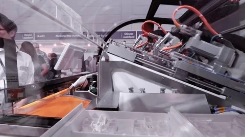 Production robots for work Stock Footage 102232120