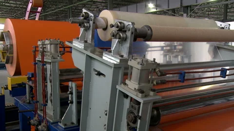 Production of sandwich panels. Machine, close-up Vídeos de archivo 56543362