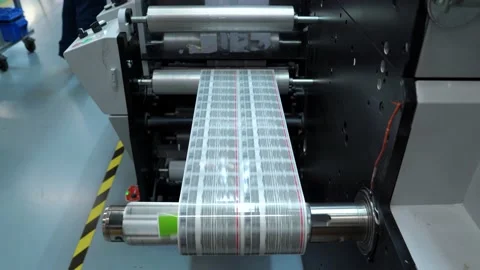 Production Of Self-Adhesive Labels. Fin... | Stock Video | Pond5