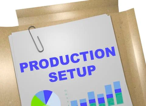 Production Setup - business concept Stock Illustration