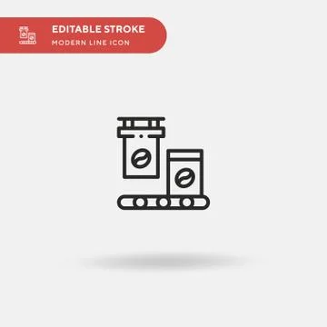 Production Simple vector icon. Illustration symbol design template for web mo Stock Illustration