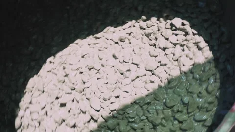 Production of a solution of cement mixture for construction. An electric Stock Footage 278351701