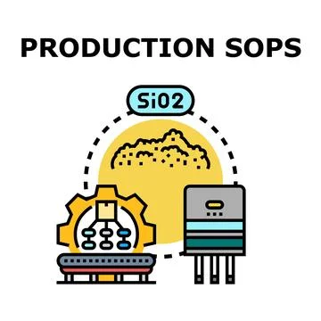 Production sops process vector concept illustration Stock Illustration