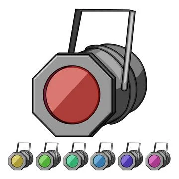 Production spotlight stage cartoon vector graphic イラスト素材