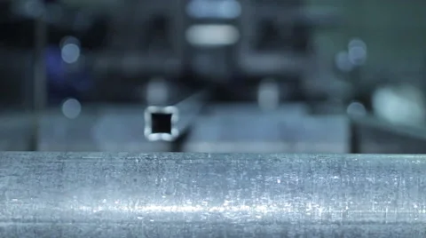 Production of a square pipe Stock Footage 62869102