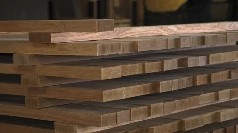 Production of stacked timber for processing and production of wine barrels at a Stockbeeldmateriaal 122635340