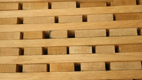 Production of stacked timber for processing and production of wine barrels at a Stockbeeldmateriaal 122638073