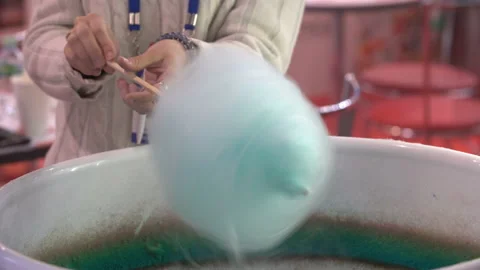 Production of sugar cotton candy Stock Footage 88681484