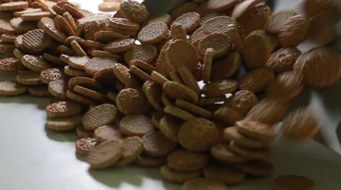 Production of sweets and biscuits in the factory Stock Footage 56979092
