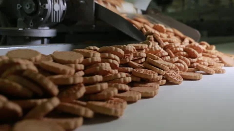 Production of sweets and biscuits in the factory Stock Footage 56979097