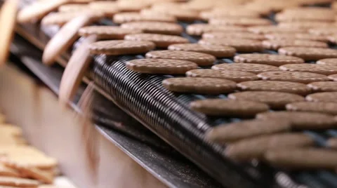 Production of sweets and biscuits in the factory Stock Footage 56979201