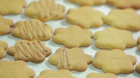 Production of sweets and biscuits in the factory Stock Footage 68501380