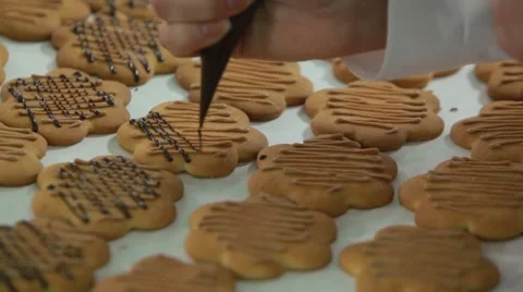 Production of sweets and biscuits in the factory Stock Footage 68501575