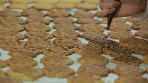 Production of sweets and biscuits in the factory Stock Footage 68506004