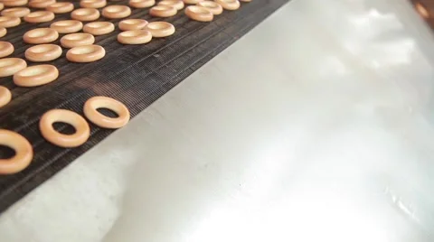 Production of sweets and biscuits in the factory Stock Footage 68506815