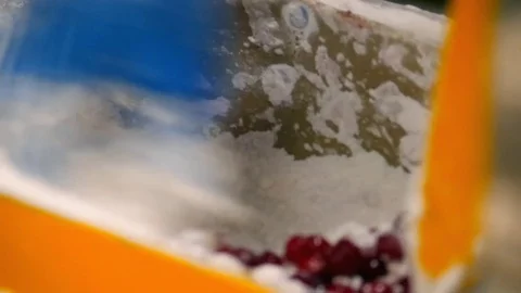 Production of Sweets with Berries Stock Footage 76334761