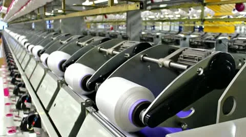 Production of synthetic fibers Stock Footage