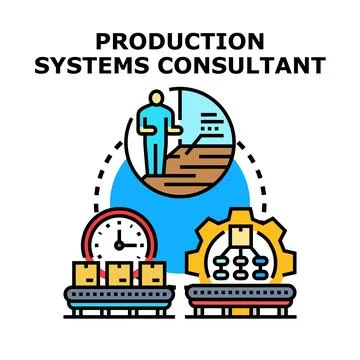 Production systems consultant developing workflow optimization strategy Ilustración de archivo