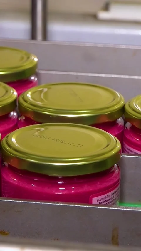 Production of table horseradish with beets. Vertical video. Stock Footage 288965248