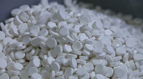 Production of tablets 3. Medicine Stock Footage 67749467