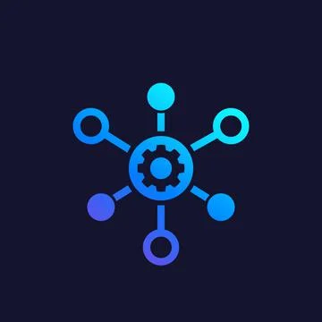 Production, technological process icon, vector Stock Illustration