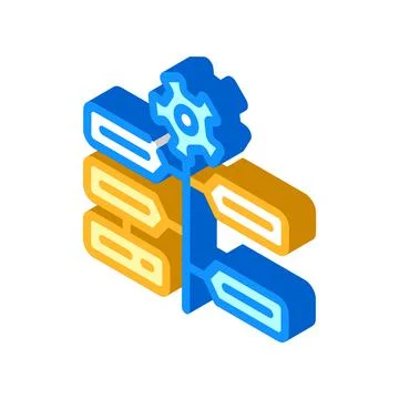 Production technology isometric icon vector illustration Ilustración de archivo