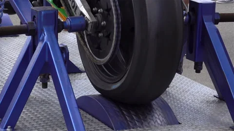 Production tests at the wheel quality bench. Stock Footage 116268331