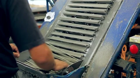 Production of  the welding electrodes Video stock 62353645