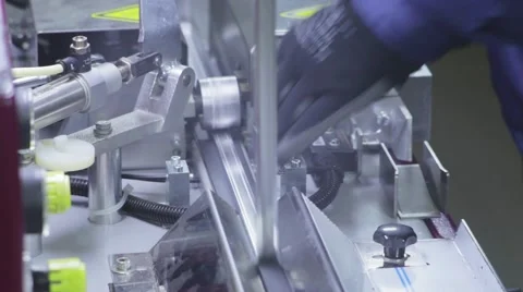 Production of Windows: application of adhesive (butyl) aluminum profile Video stock 45548215
