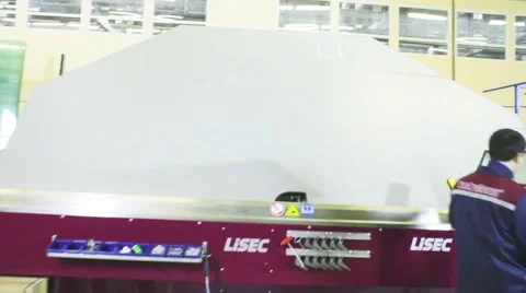 Production of Windows: automatic bending frame Video stock 45546916