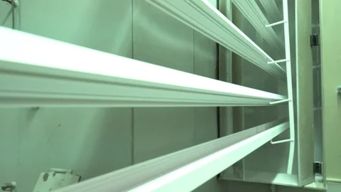 Production of windows. Elements of window constructions. Close up Stock Footage 84320012