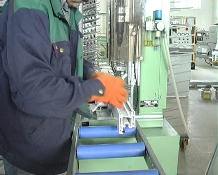 Production of windows Stock Footage 980623