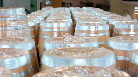 Production of wine barrels Stock Footage 62471869
