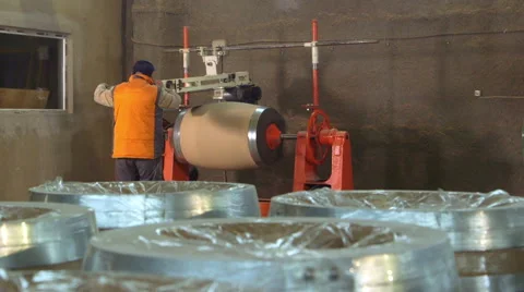 Production of wine barrels Stock Footage 62472242