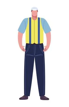 Production worker standing イラスト素材