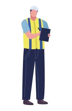 Production worker writing Stock Illustration