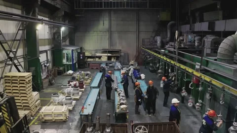 Production workers doing their job at the factory environment Video stock 149970445