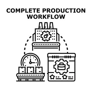 Production workflow process planning and scheduling system 스톡 일러스트