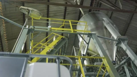 Production. Working overhead structures. Stock Footage 325610426