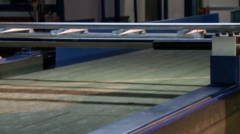 Production workshop. View of empty conveyor belt Stock Footage 59912995